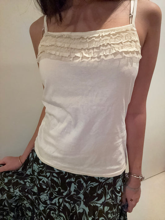 Ruffled basic tank